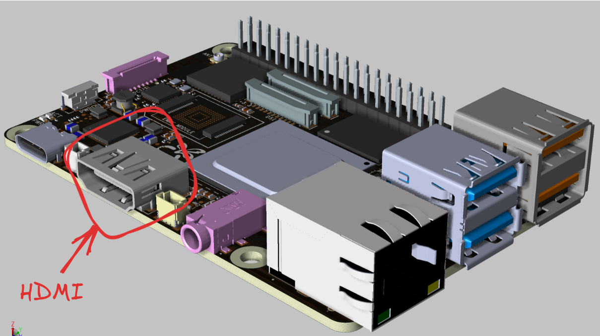 Вид в пространстве - Разъем HDMI Вид в пространстве - Разъем HDMI