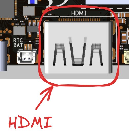 Вид сверху - Разъем HDMI Вид сверху - Разъем HDMI