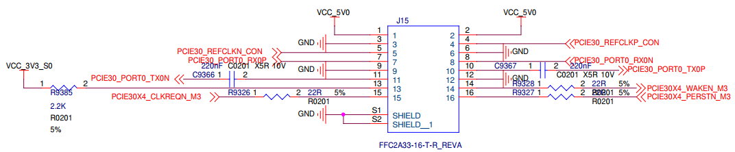 Схема - Разъем PCIe Схема Разъем PCIe