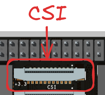 Вид сверху - Разъем CSI Вид сверху - Разъем CSI