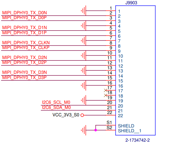 Схема - Разъем DSI Схема Разъем DSI