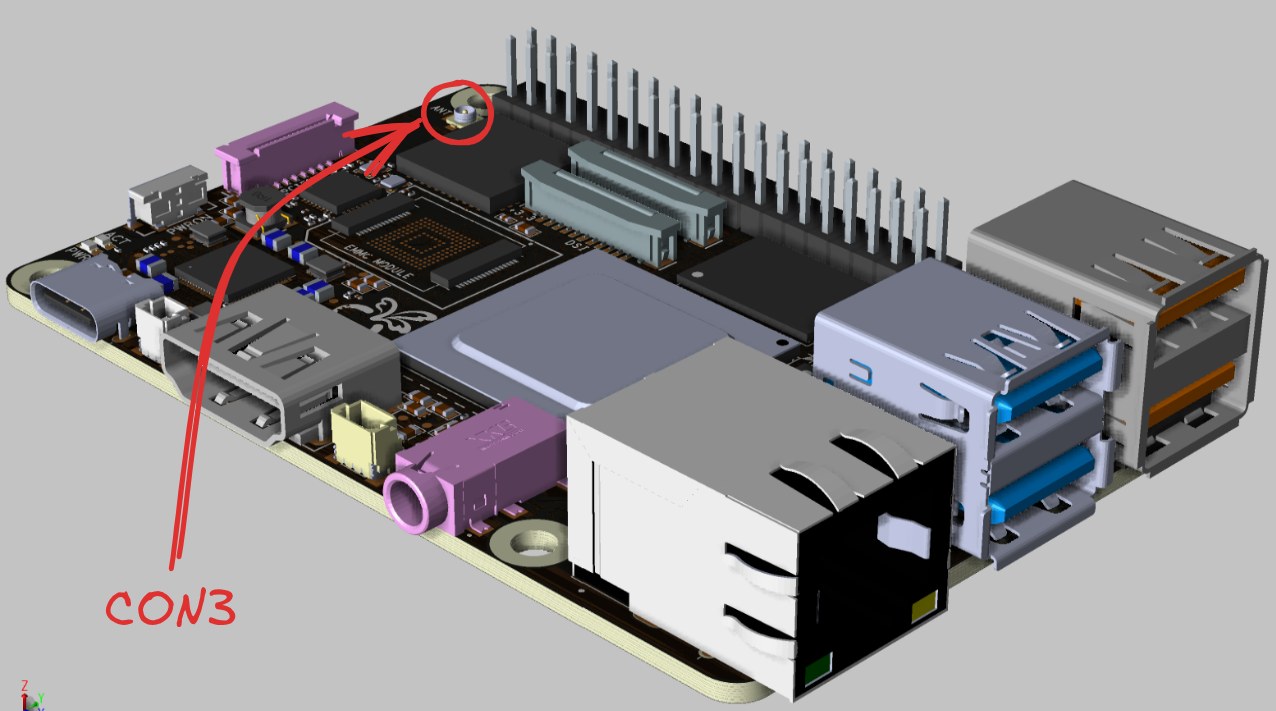 Вид в пространстве - Разъем для подключения внешней антенны Вид в пространстве - Разъем для подключения внешней антенны