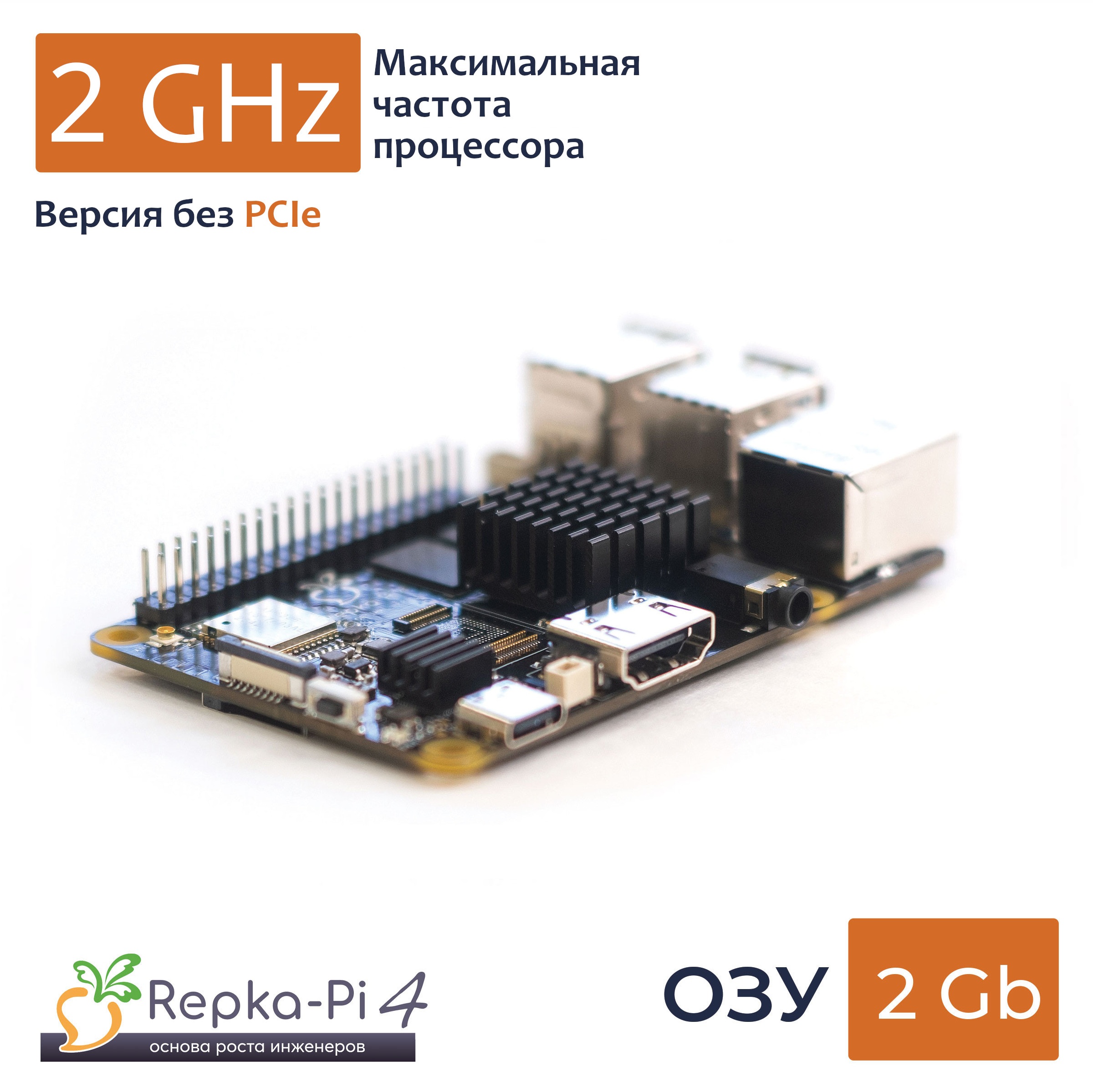 Repka Pi 4 Optimal 2.0 GHz. 2 Gb ОЗУ
