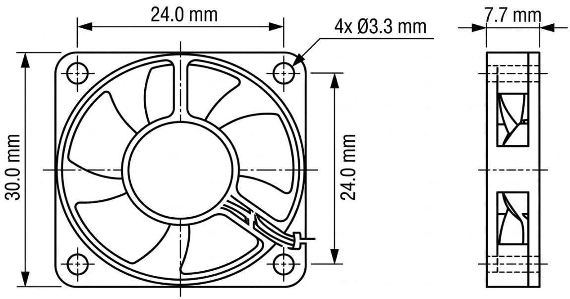 Вентилятор / Кулер  с управлением оборотами  для активного охлаждения одноплатных миникомпьютеров