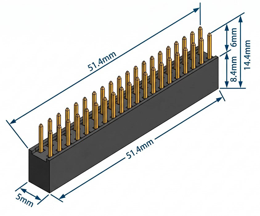Переходник-удлинитель разъема GPIO для установки плат расширения