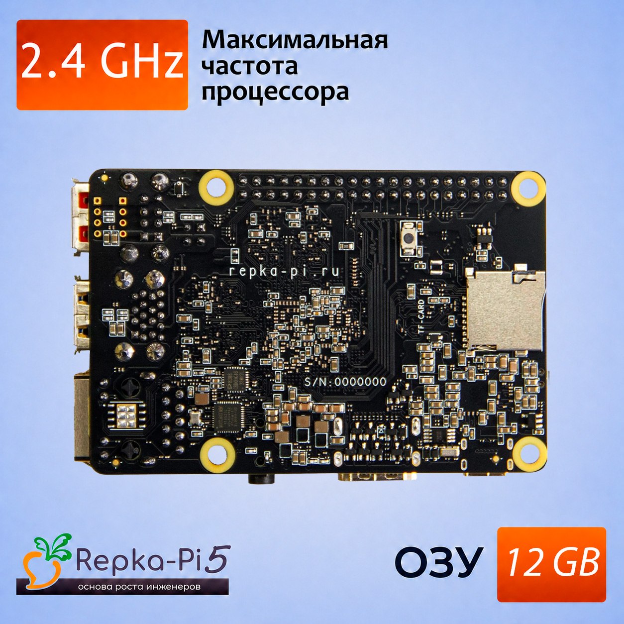 Repka Pi 5, 2.4 GHz, 12 Gb ОЗУ