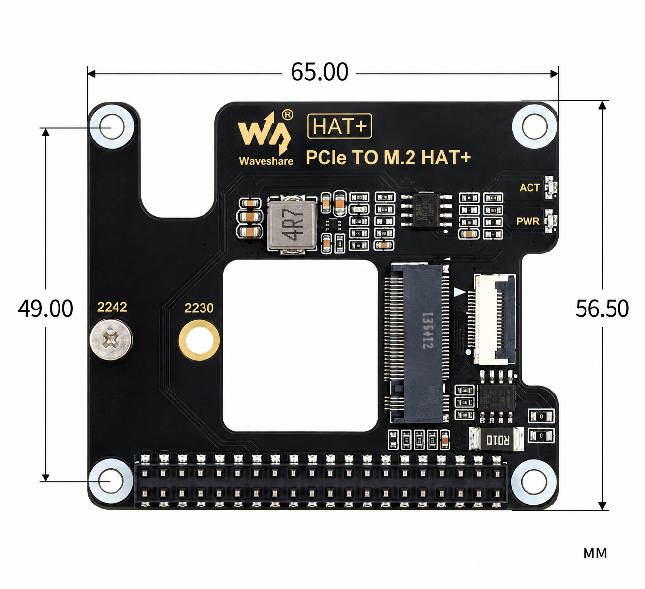 Плата расширения (HAT) PCIe — M.2 для Repka Pi 4/5  